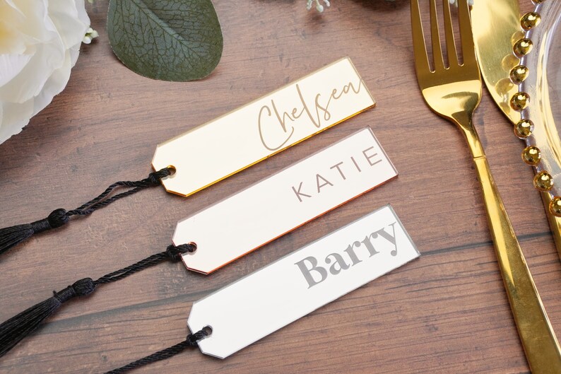 Wedding Favour Ideas in Bulk Wedding Name Place Book Mark Wedding Favour Name Tag Bookmarks Personalised Gift Tag Acrylic Name Tags image 5