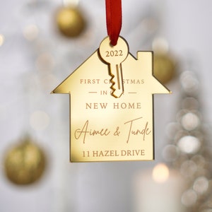 New House Christmas Ornament House Warming Gift First Home Christmas bauble 2024 Personalised Christmas New Home Bauble