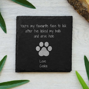 Regalo divertido del Día del Padre de Dog Coaster Regalo de tarjeta de cumpleaños de papá de perro alternativo Regalo personalizado del Día del Padre Regalo de gato