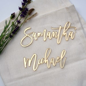 gold script personalised name decoration