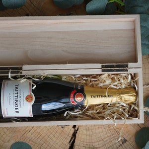 Wine Box Wedding Ceremony Personalised Wedding Wine Box Time Capsule Wedding Wine Gift Engraved Wooden Champagne Bottle Box image 8