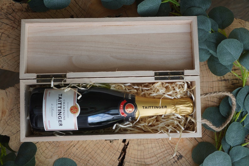 Wine Box Wedding Ceremony Personalised Wedding Wine Box Time Capsule Wedding Wine Gift Engraved Wooden Champagne Bottle Box image 8