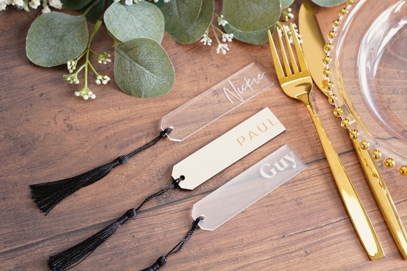 Wedding Favour Ideas in Bulk Wedding Name Place Book Mark Wedding Favour Name Tag Bookmarks Personalised Gift Tag Acrylic Name Tags image 3