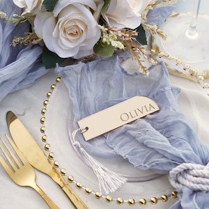 Mirror gold personalised name tag
