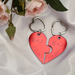 Cadeau personnalisé de Saint-Valentin pour couples, porte-clés pour petit ami, petite amie, souvenir de Saint-Valentin, mari, cadeau d&#39;anniversaire pour femme