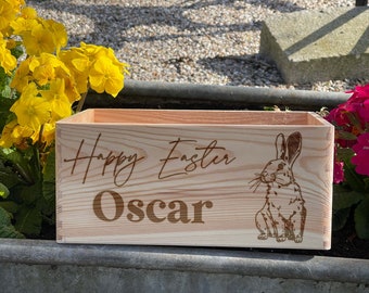 Personalised Easter Boxes Personalized Easter Basket For Boys or Girls Easter Gifts for Kids Custom Easter Basket Crate Easter Hamper
