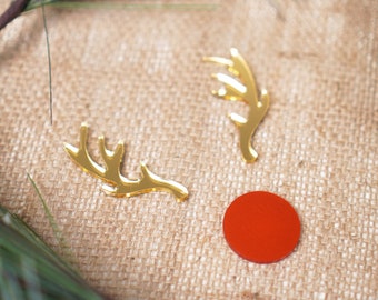 Reindeer Cupcake Toppers Christmas Cake Decorations Rudolph Cake Topper Christmas Cake ideas Reindeer Antlers Topper inketch