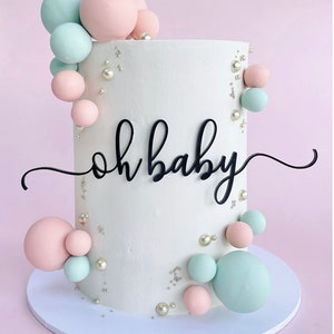 Breloque pour gâteau personnalisée Script prénom pour gâteau Breloque pour gâteau personnalisée en acrylique pour bébé Or breloques pour gâteau personnalisées Royaume-Uni décorations de gâteau