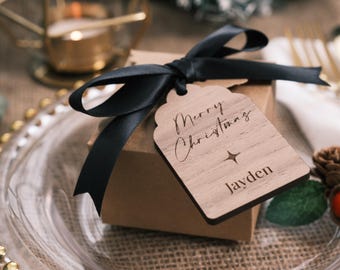 Personalised Christmas Dinner Party Favours Table Decor Christmas Table Setting Christmas Name Place Setting Christmas Place Cards