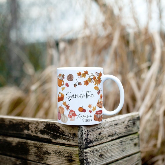 Personalised Autumn Mug Pumpkin Spice Latte Best Friend Gift Fall Coffee Mug Autumn Decor Halloween Mug Gift