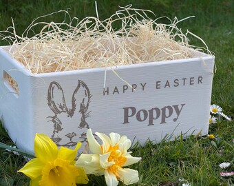 Personalised Easter Gift For Kids Personalized Easter Basket For Boys or Girls Easter Box Custom Easter Basket Crate Easter Hamper