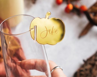 Halloween Accessories Pumpkin Drink Toppers Acrylic Drink Tags Cocktail Drink Stirrer Halloween Drink Charm Halloween Decorations Decor