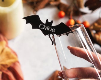 Halloween Drink Toppers Acrylic Drink Tags Drink Stirrer Halloween Drink Charm Cocktail Toppers Halloween Decorations Decor