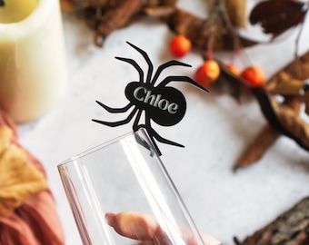 Halloween Party Favours Drink Toppers Acrylic Drink Tags Drink Stirrer Halloween Drink Charm Cocktail Toppers Halloween Decorations Decor
