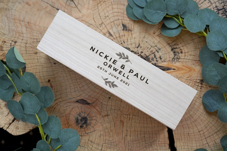 Personalised Wedding Wine Box Wine Gift Box Keepsake Wedding Etsy UK