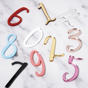Number Cake Charm Age Cake Topper, Acrylic Number Cupcake topper Mirror, Pastel or Wood Birthday Acrylic Numbers Cake Decorations