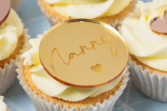 Topper torta oro buon compleanno acrilico ti amo per sempre Topper Cupcake  matrimonio per decorazioni torta