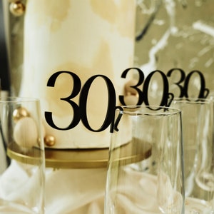 Gepersonaliseerde Drink Toppers Verjaardag Decoraties Acryl Drink Tags Drink Stirrer Alternatief Glas Wijn Charms Cocktail Toppers Party Decor