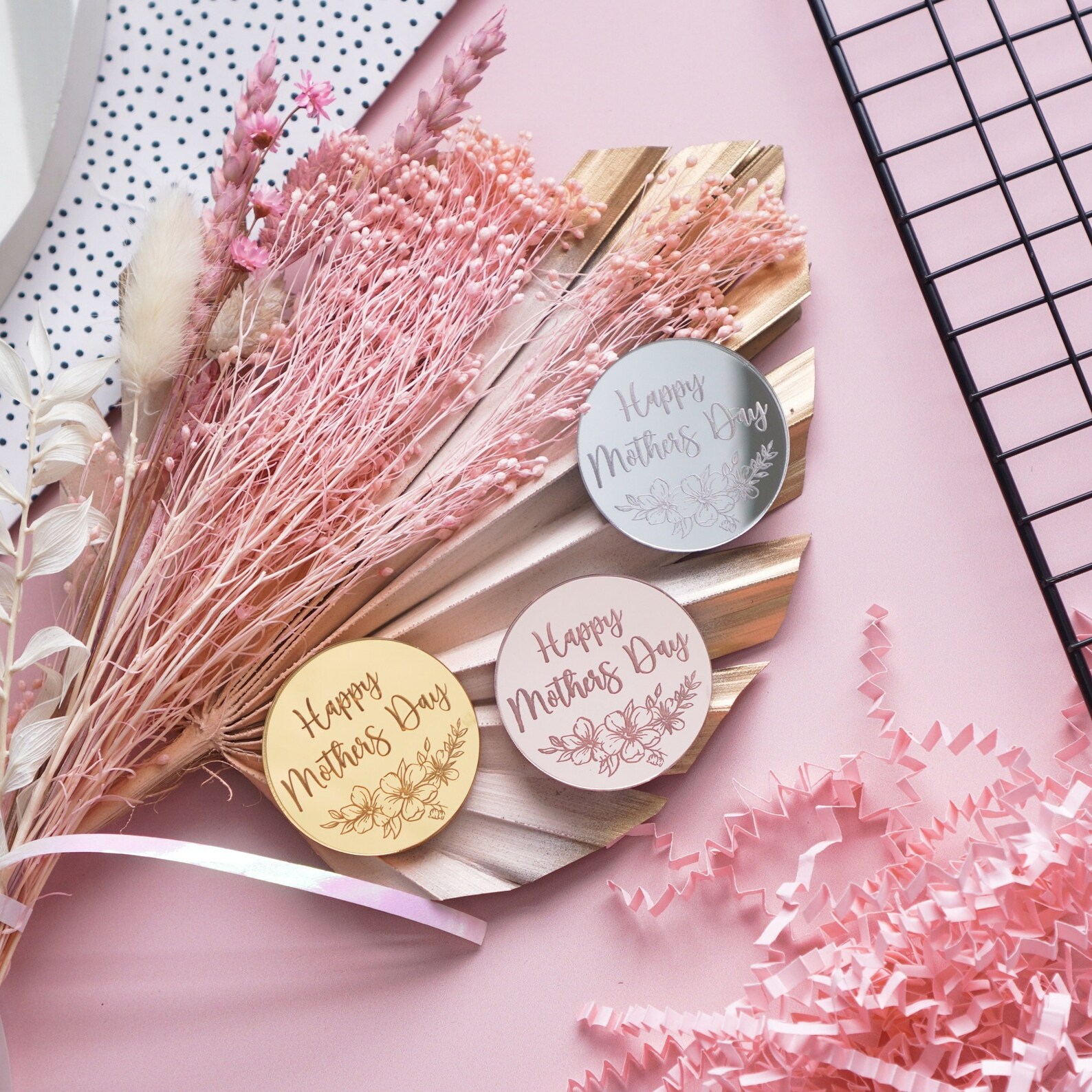 Happy Mothers Day Cupcake Toppers Mothers Day Cake Toppers Acrylic Mum ...