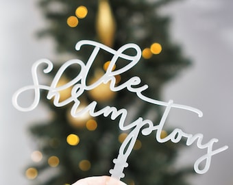Personalisierte Weihnachtsbaumspitze Ideen Personalisierte Familie Weihnachtsdekoration Baumspitze für Weihnachtsbaumstern