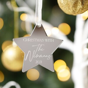 Personalisierte Familie Weihnachtsverzierung, Familienkugel, Familiengeschenk für Weihnachten, personalisierte Familienweihnachtskugel-Baumdekoration