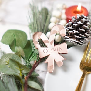 Configurações de nome do lugar de natal decorações de mesa de natal cartões de lugar de natal decoração de mesa etiquetas de nome festa favores de natal