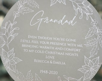 Christmas Grave Decoration For Cemetery Personalised Grave Marker Remembrance Gift Memorial Ornament