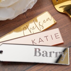 Wedding Favour Ideas in Bulk Wedding Name Place Book Mark Wedding Favour Name Tag Bookmarks Personalised Gift Tag Acrylic Name Tags image 4