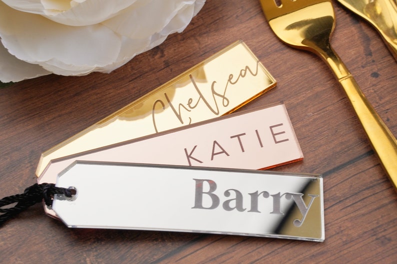 Wedding Favour Ideas in Bulk Wedding Name Place Book Mark Wedding Favour Name Tag Bookmarks Personalised Gift Tag Acrylic Name Tags image 4