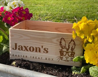 Personalised Easter Boxes Personalized Easter Basket For Boys or Girls Easter Gifts for Kids Custom Easter Basket Crate Easter Hamper