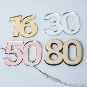 Wooden age cake topper