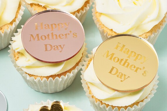 Lot de 51020 disques à cupcakes en acrylique « Happy Birthday », or rose (5 pièces, doré