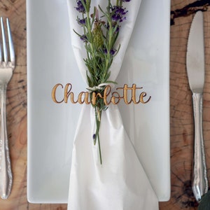 Guest name tag for wedding table
