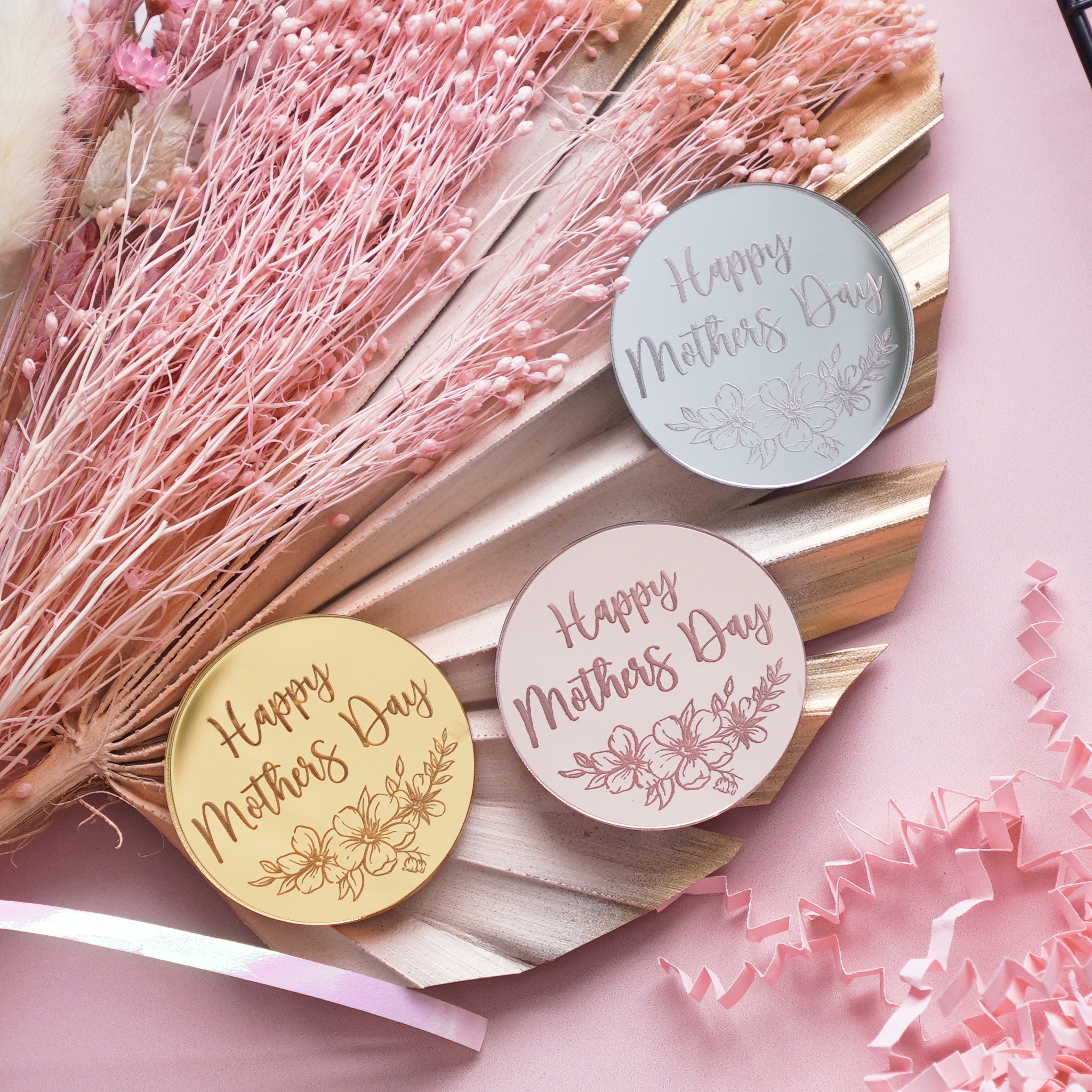 Happy Mothers Day Cupcake Toppers Mothers Day Cake Toppers Acrylic Mum ...