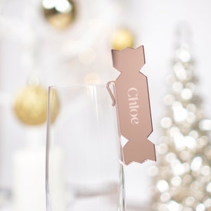 Personalised Christmas Table Names Drink Tags Place Settings Table Favours Drink Topper Christmas Place Cards Wine Charms Dinner Work Party