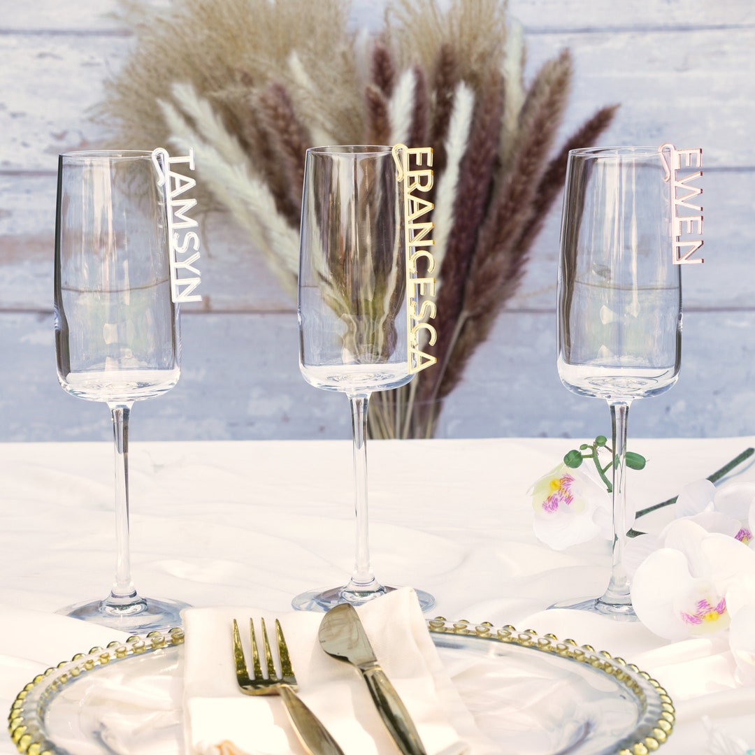 Acrylic Wine Glass Markers - Boho Arch Drink Tags – fioribelle