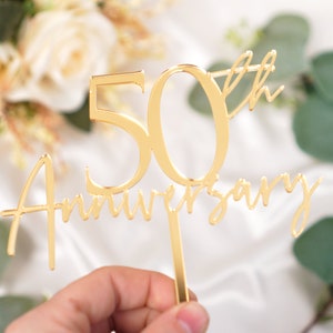 Personalised Anniversary Cake Topper Wedding Cake Topper 60th 40th 50th Anniversary Cake Ideas