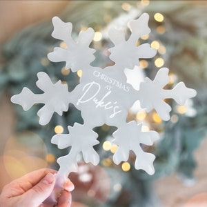 Personalised Christmas Tree Topper Ideas Personalized Family Christmas Decorations Snowflake Tree Topper for Christmas Tree