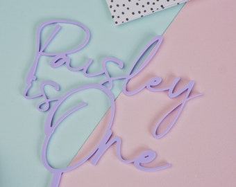 First Birthday Cake Toppers Personalised Acrylic One Cake Topper 1st Birthday Cake Topper Custom Cake toppers 1 Year One Today Personalized