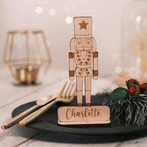 Enfeites de Natal de Balé Quebra-Nozes Personalizados, Jogos de Lugar, Decorações de Mesa de Natal, Etiquetas de Nome, Lembrancinhas de Natal, Cartões de Lugar