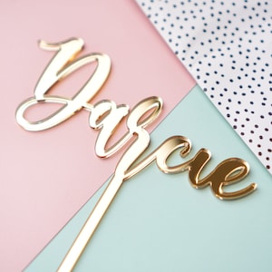 Acrylic Name Cake Topper Birthday Personalised Cake Toppers Personalized Birthday Cake Topper Number Silver Gold Custom Cake Topper