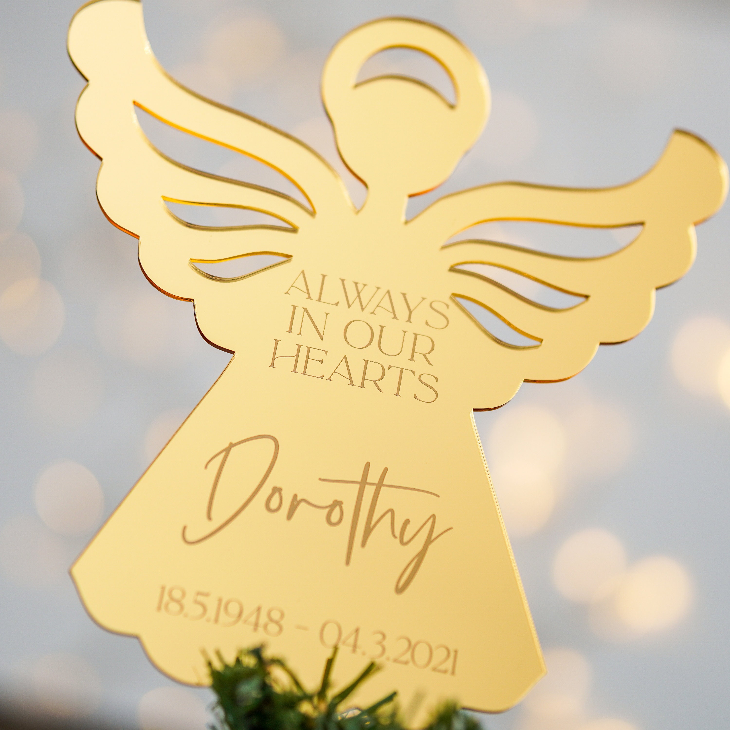 Personalised Christmas Tree Topper Angel Angel Tree Topper Etsy