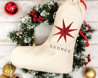 Personalised Christmas Stockings, Custom Xmas Stocking for Christmas, Personalised and Customizable Holiday Decor Stocking Filler