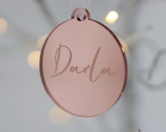 Personalised Christmas Bauble Ornament Personalized Name Baubles Christmas Secret Santa Gift Personalised Christmas Decoration