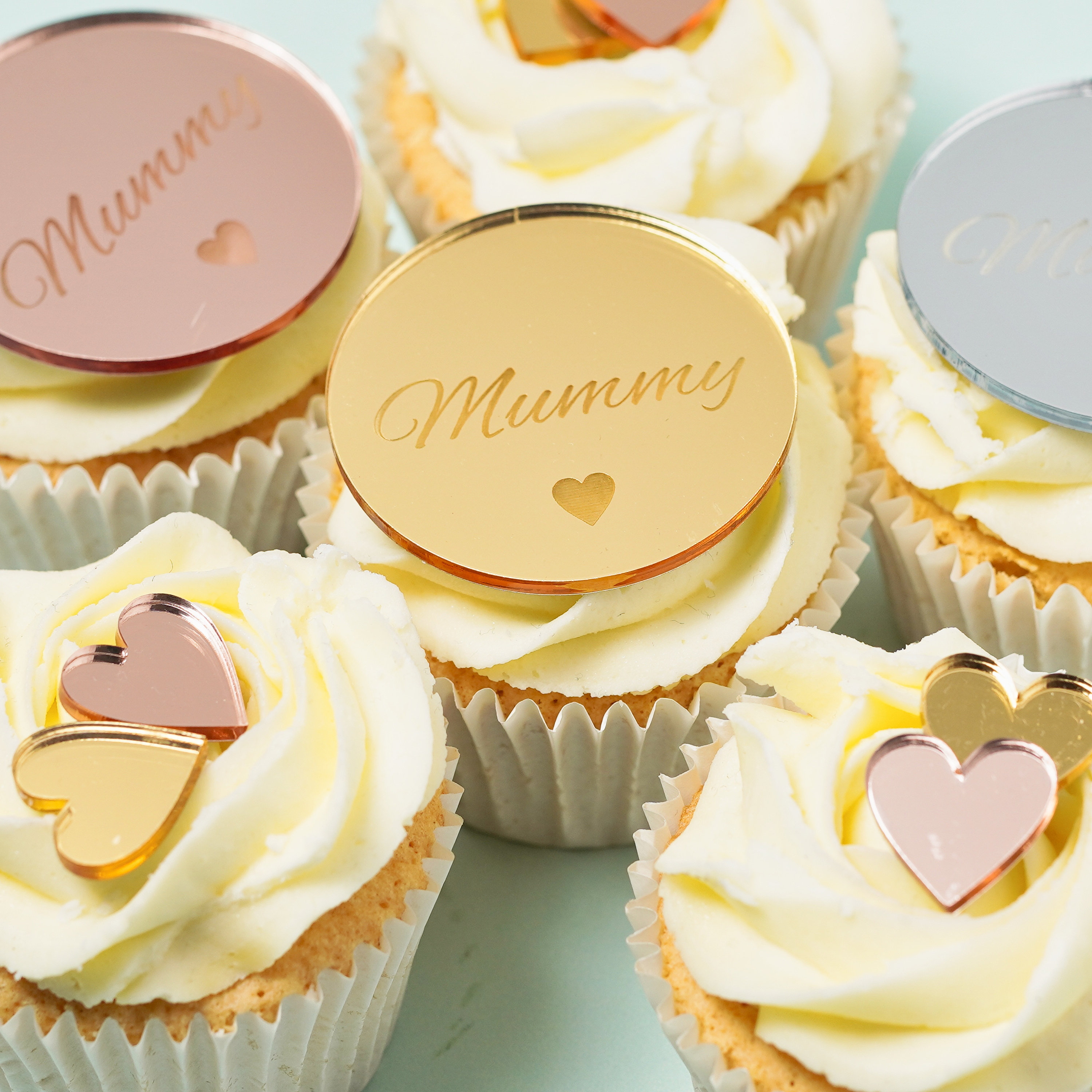 Acrylic Mothers Day Cake Topper Acrylic Disc Mum Cupcake Topper