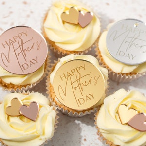 Specchio acrilico ciondolo torta Happy Mothers Day torta disco acrilico mamma cupcake topper mummia cake topper nome ciondolo torta personalizzato