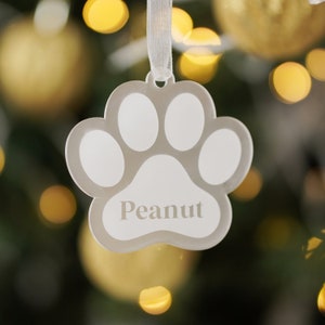 Enfeites de Natal personalizados, enfeites de cachorro, enfeites personalizados para animais de estimação, decorações de Natal, enfeites memoriais para cães, enfeites de Natal para cães, primeiro enfeite de Natal
