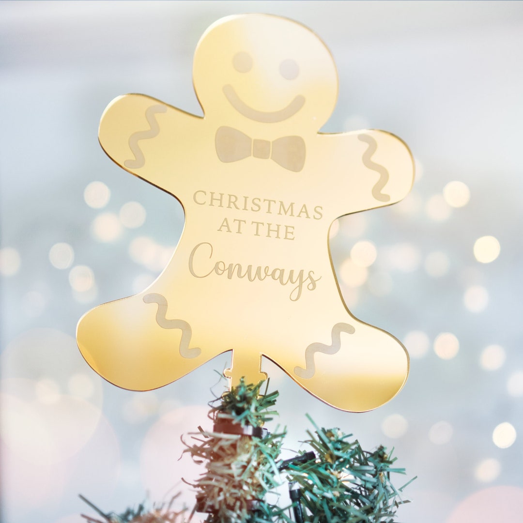 Christmas Tree Topper Gingerbread Man Tree Decoration Personalized