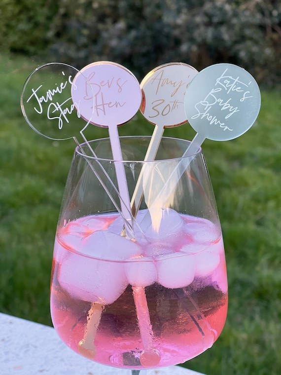 Personalised Drink Stirrers Stag Do Hen Party Decorations Bachelorette  Party Favours Bachelor Hen Do Accessories Custom Cocktail Stirrer 