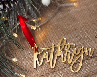 Personalised Name Christmas Tree Decoration Personalized Christmas Ornament Secret Santa Gift Stocking Gift Tag